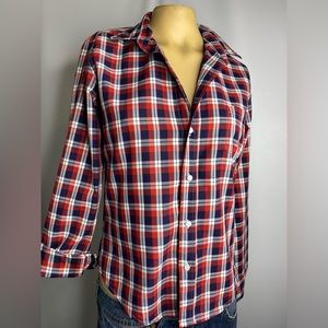 Frank Eileen size XS NWOT Barry women plaid shirt denim